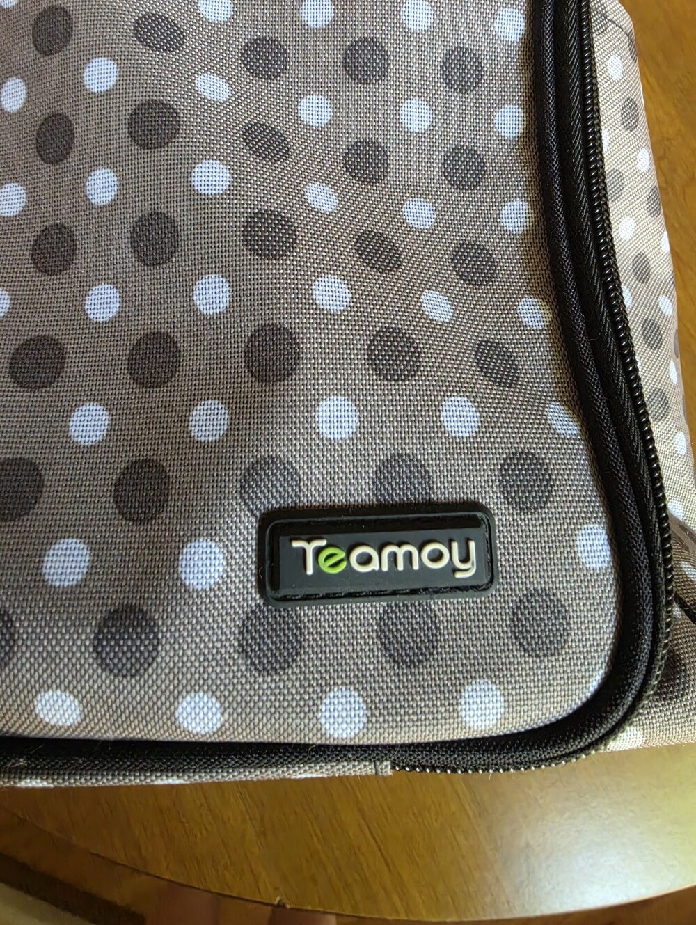 Teamoy Yarn project bag in Gray And White Dots